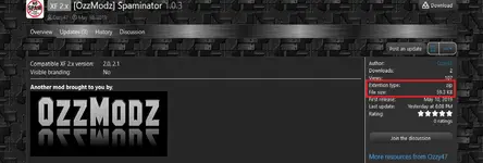 [OzzModz] XFRM File Extension And Size Display