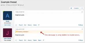 AndyB Remove moderated post notice