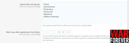 Force Custom User Field Completion after Registration or Login v1.8.6