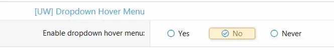 [UW] Dropdown Hover Menu