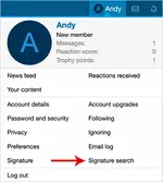 AndyB Signature search