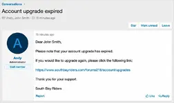 AndyB User upgrade expired reminder