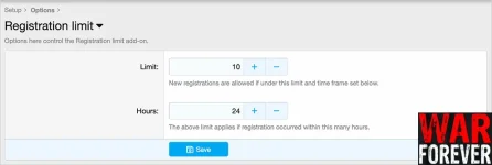 AndyB Registration limit