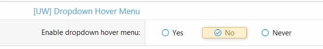 [UW] Dropdown Hover Menu