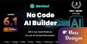 DaVinci AI - OpenAI Content, Text, Image, Voice, Chat, Code, Transcript, and Video Generator as SaaS