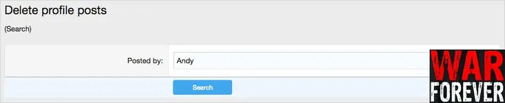 AndyB Delete profile posts