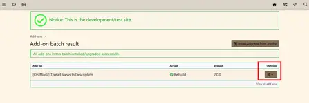 [OzzModz] Addon Options Menu On Install/Upgrade Success Page